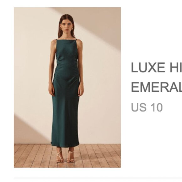 Shona Joy Dresses & Skirts - Shona Joy - Size 10 - Emerald Green Midi Dress - NEVER WORN